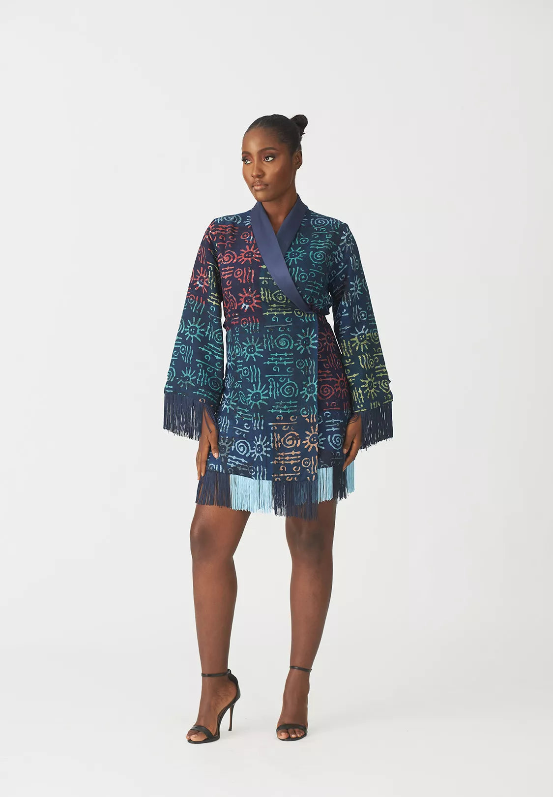 Anyanwu Fringe blazer dress