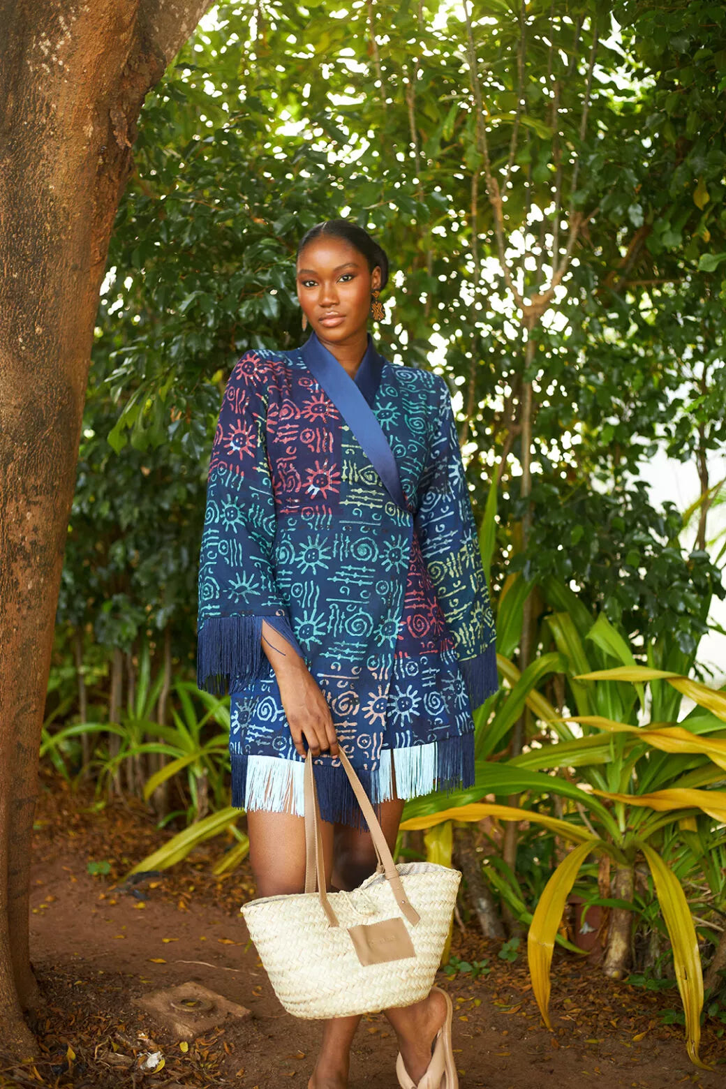 Anyanwu Fringe blazer dress